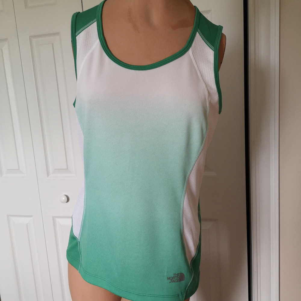 The North Face Women's Mint and White Tank Top Size M